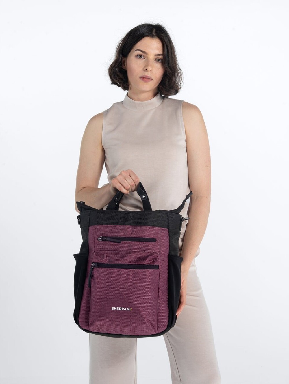 Sherpani Soleil Anti-Theft 3-in-1 Travel Bag (Airline Personal Item) - Burgundy